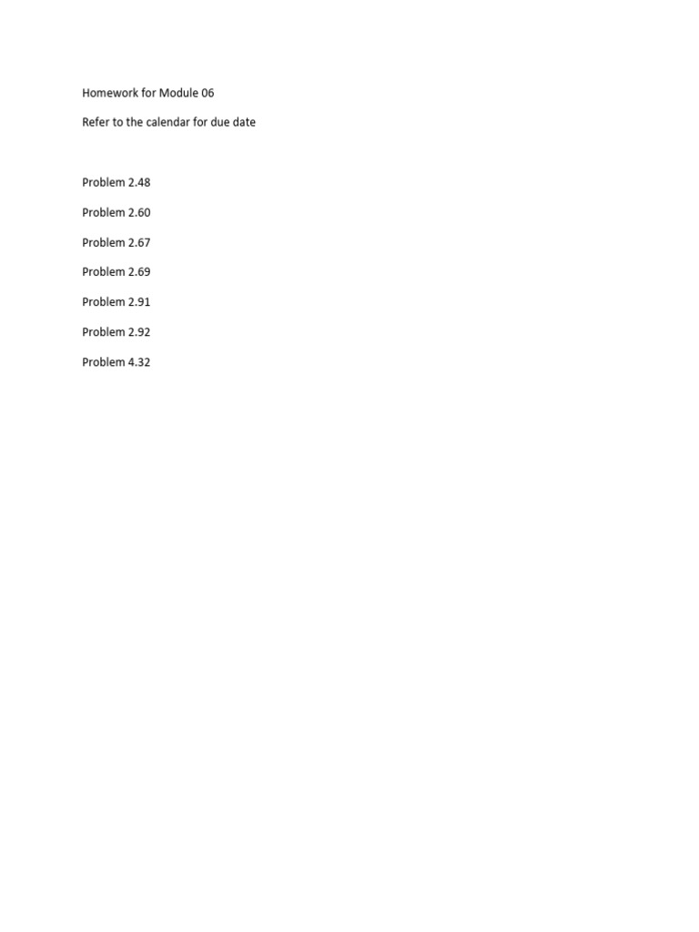 Hom Ew Orkform Odule06 R Efertothecalendarforduedate | PDF