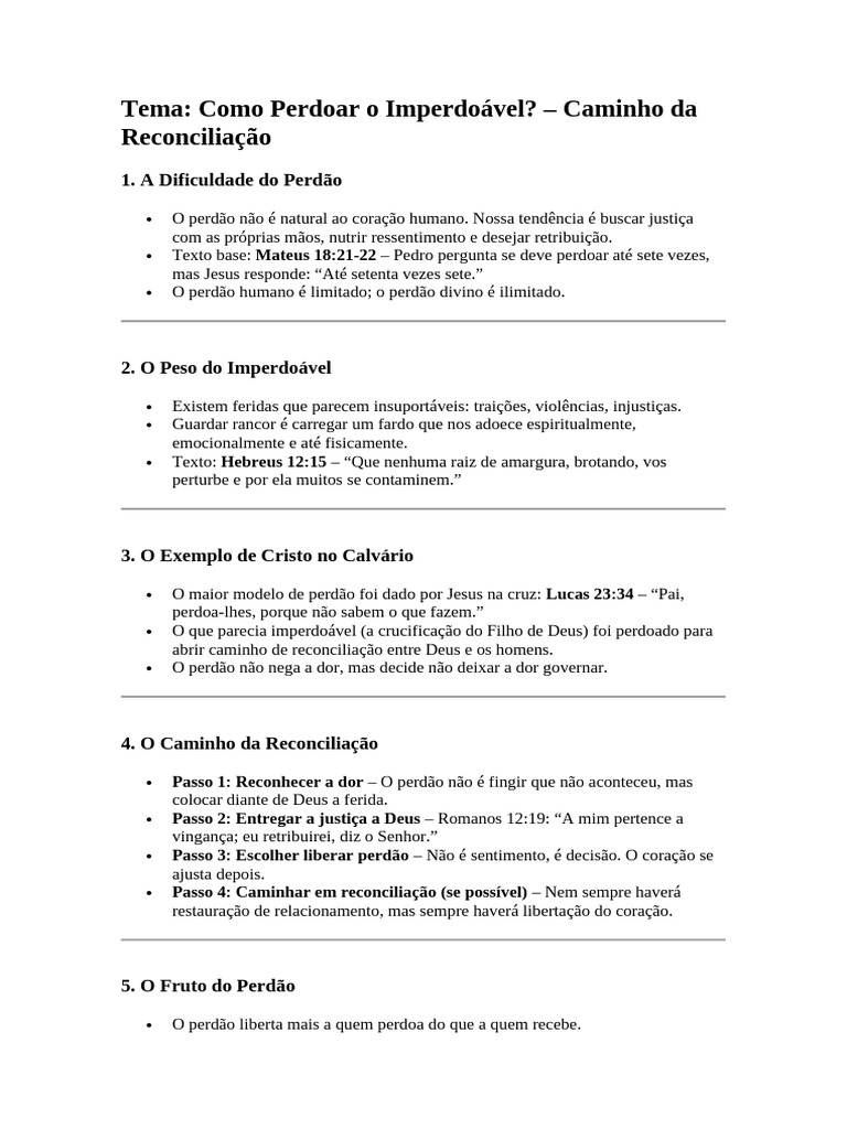 Como Perdoar o Imperdoável? | PDF | Jesus | Deus
