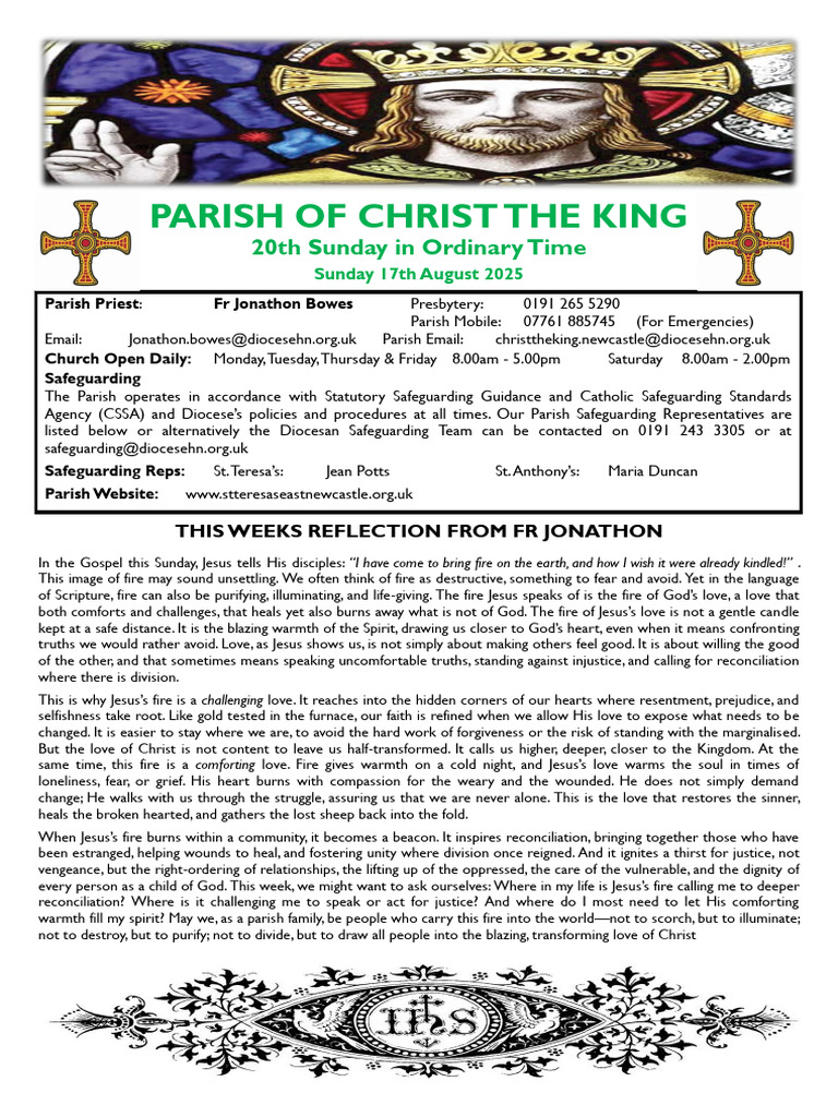 Parish Updates and Reflections | PDF | Jesus | Mass (Liturgy)