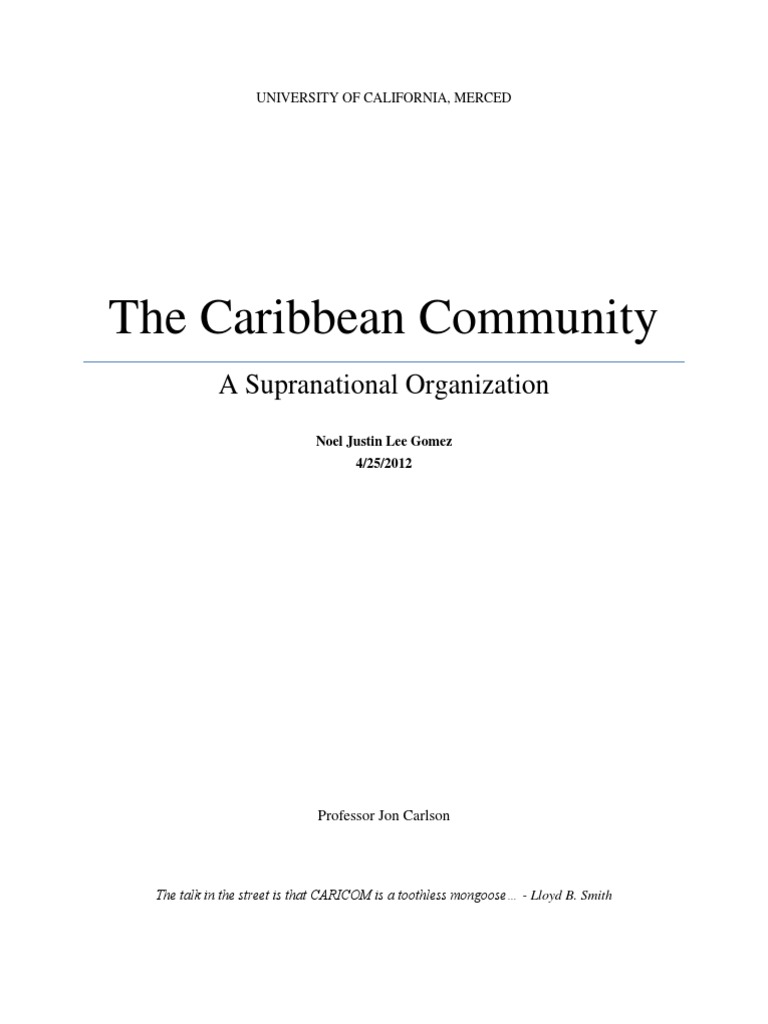 CARICOM: Caribbean Unity Explored | PDF | Caribbean | International ...