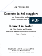 Pergolesi Concerto in Sol Maggiore Piano