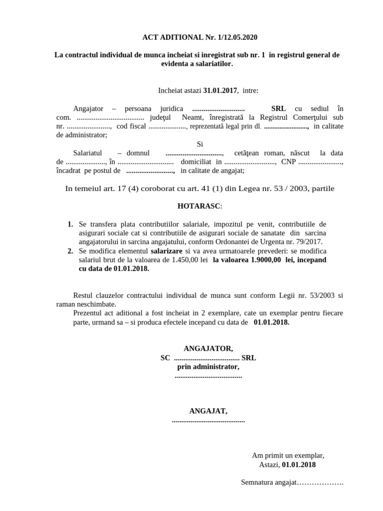 Act Aditional Marire Salar | PDF