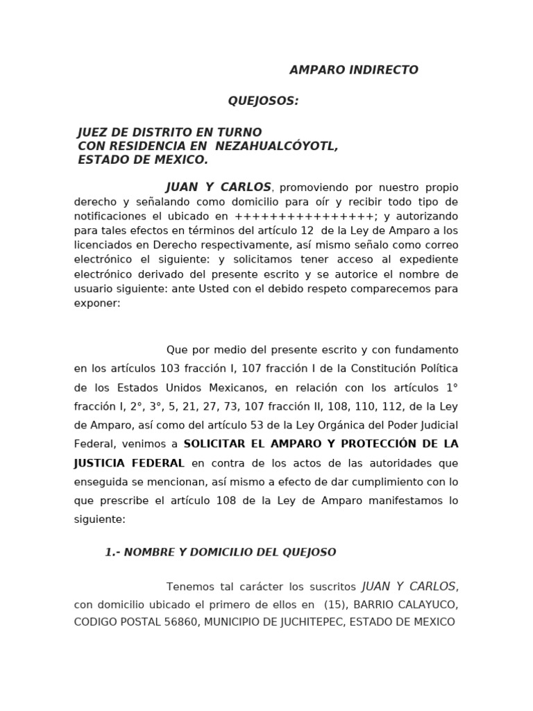 AMPARO INDIRECTO (buscador) | PDF | Debido al proceso | Justicia