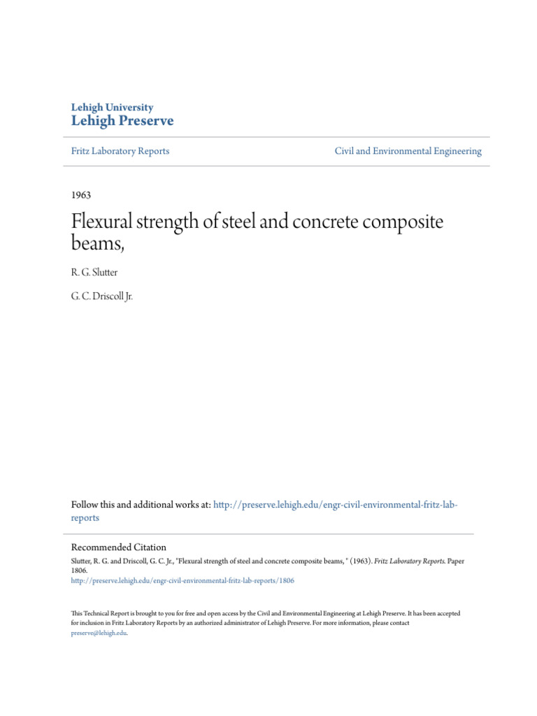 Flexural Strength of Composite Beams | PDF | Strength Of Materials ...