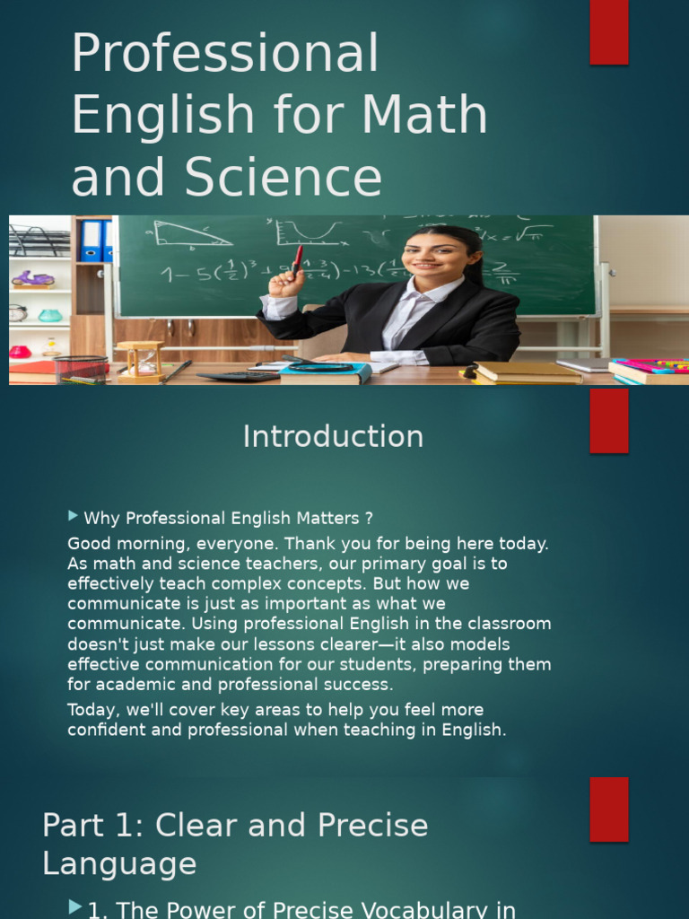 Professional English For Math and Science Teachers | PDF | Mathematics ...