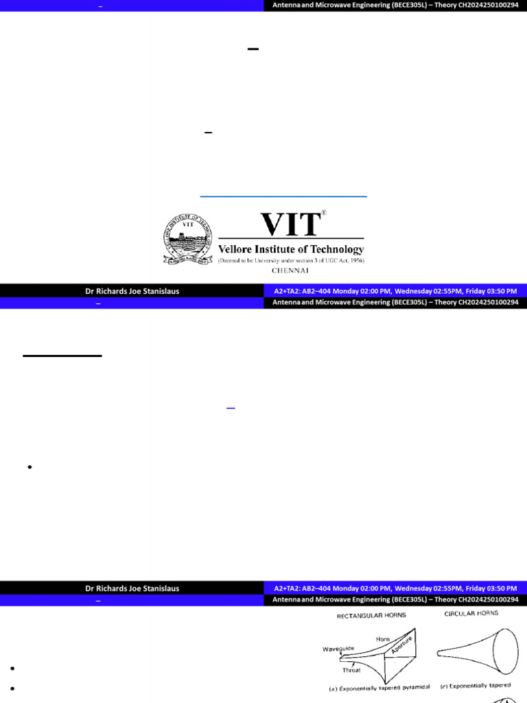 Horn and Parabolic Reflector Antennas | PDF | Antenna (Radio) | Radiation