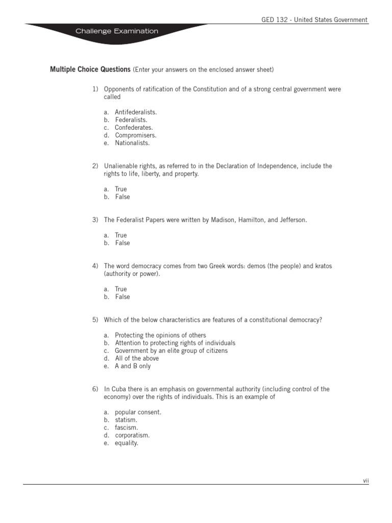 American Government Final Exam | PDF | Presidents Of The United States ...