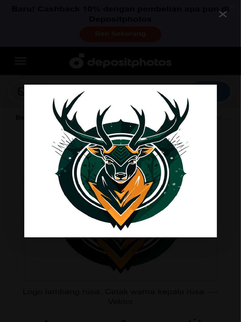 Logo Lambang Rusa Cetak Warna Kepala Rusa Vektor Stok Oleh ©serdjo13 ...