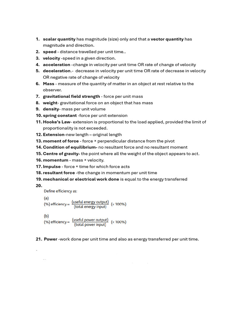 Key Physics Concepts Explained | PDF | Force | Velocity