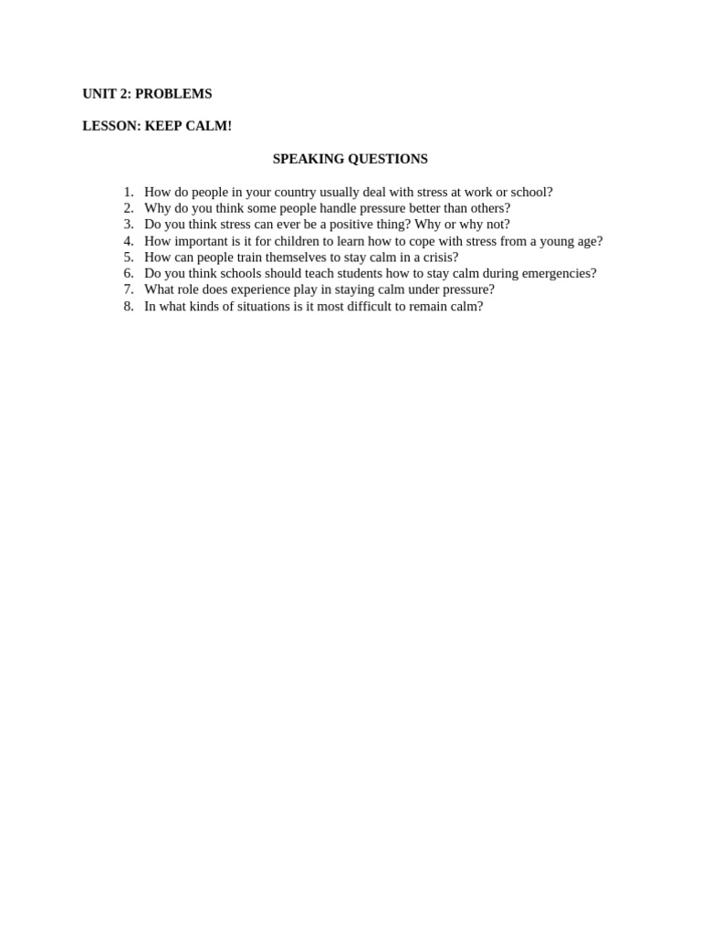 UNIT 2 Problems Topics | PDF