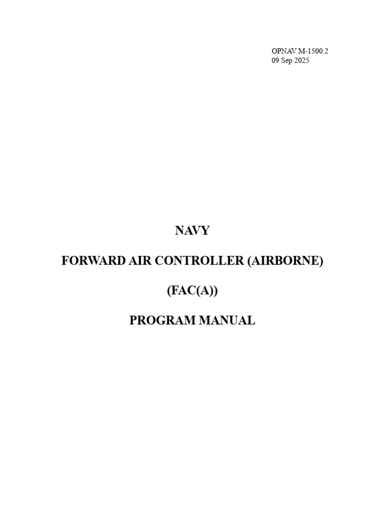 Navy FAC(A) Program Manual Overview | PDF | United States Navy | Close ...