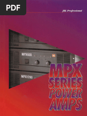 JBL MPX1200 Amplifier Specifications | PDF | Loudspeaker | Amplifier