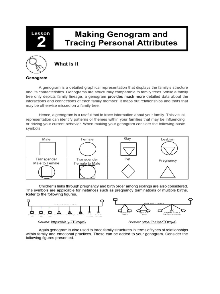 Genogram Activity Instructions | PDF | Behavioural Sciences