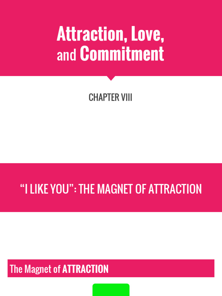 Chapter 8 - Attraction, Love and Commitment (1) | PDF | Love | Intimate ...