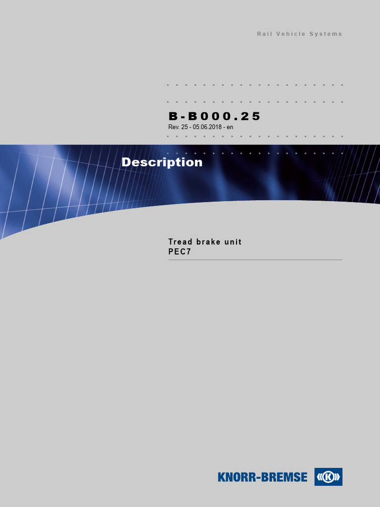 PEC7 Tread Brake Unit Overview | PDF | Safety | All Rights Reserved