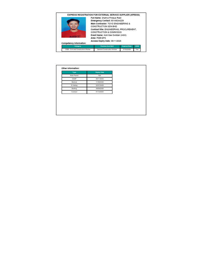 Xpress Registration for Service Supplier | PDF