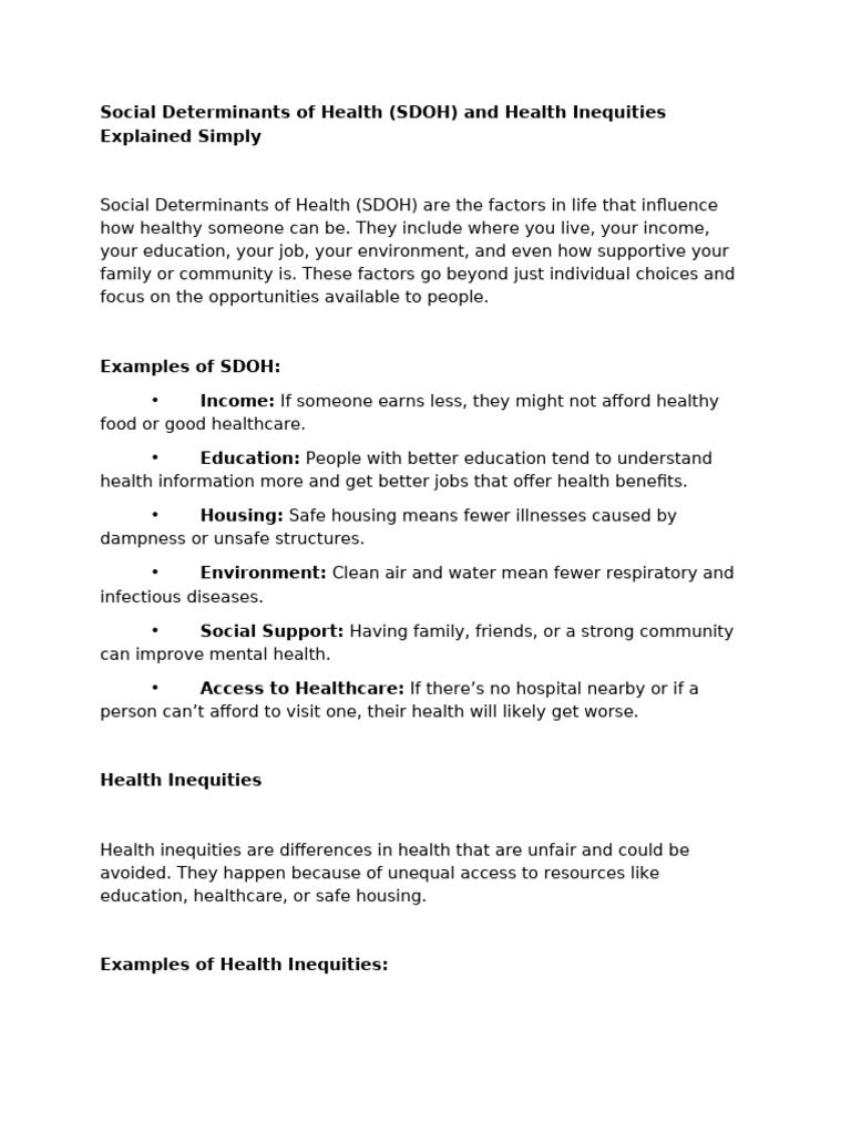 Understanding Social Determinants of Health | PDF | Health Equity ...