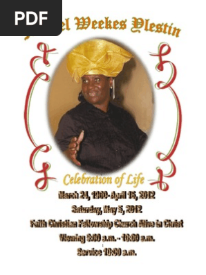 Muriel Weekes Ylestin Celebration of Life Booklet