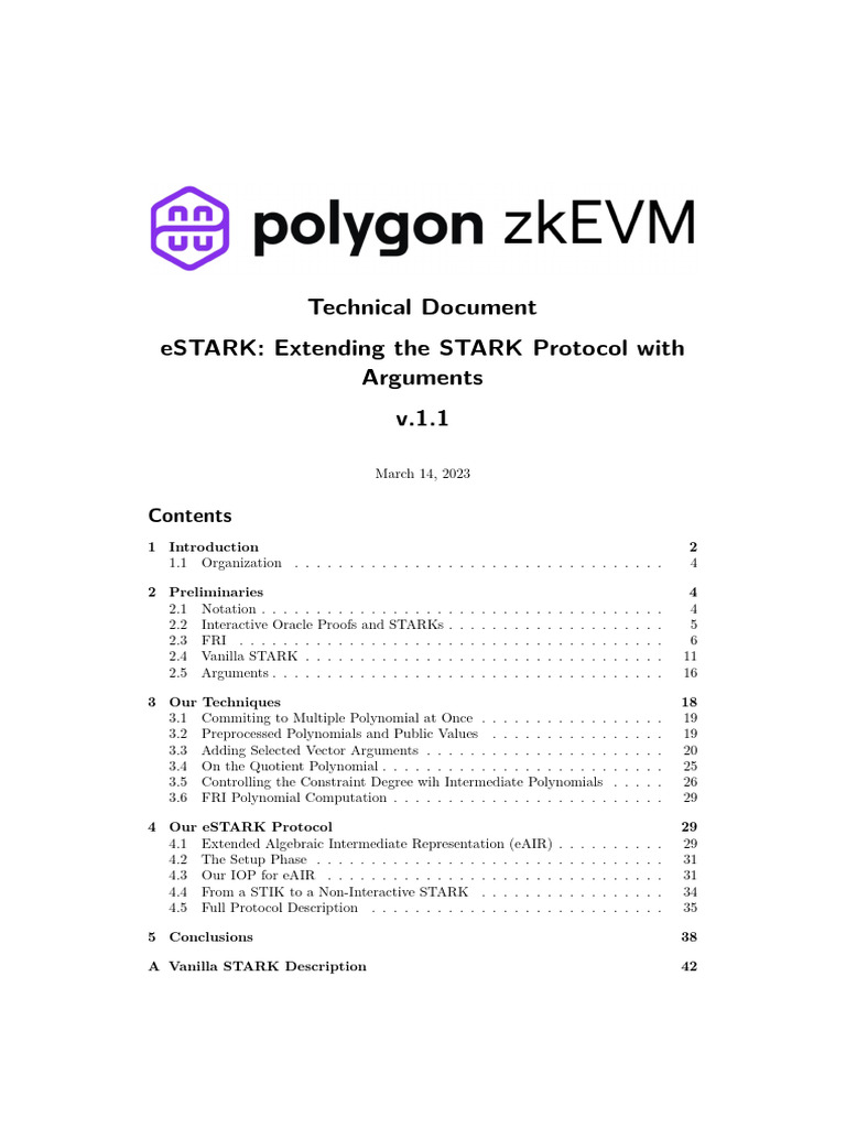eSTARK Protocol: Enhancing STARKs | PDF | Mathematics | Algebra