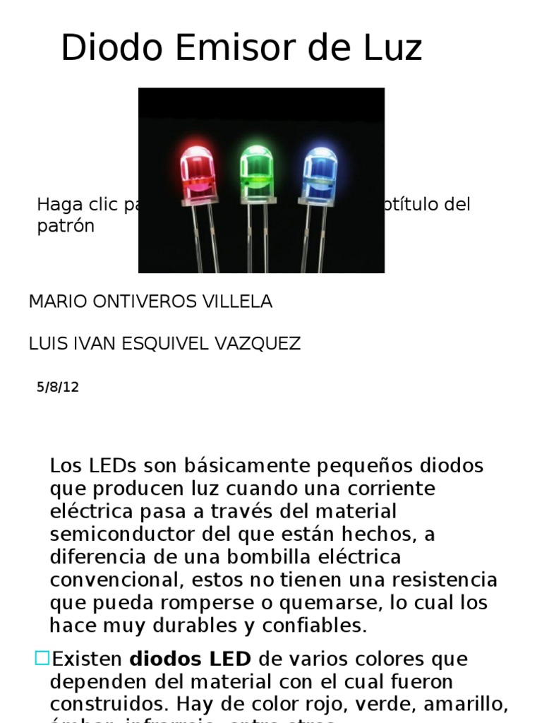 ✓ Como conectar un diodo LED, Teórico