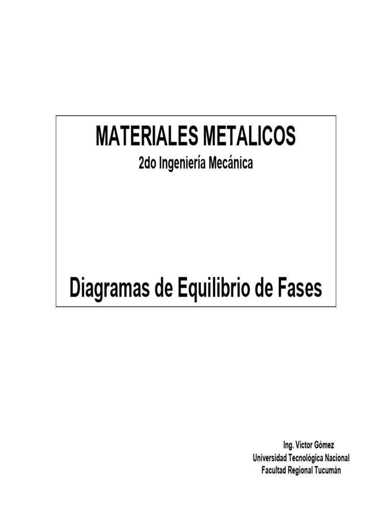 Diagramas de Fases en Aleaciones Metálicas | PDF | Fase (materia ...