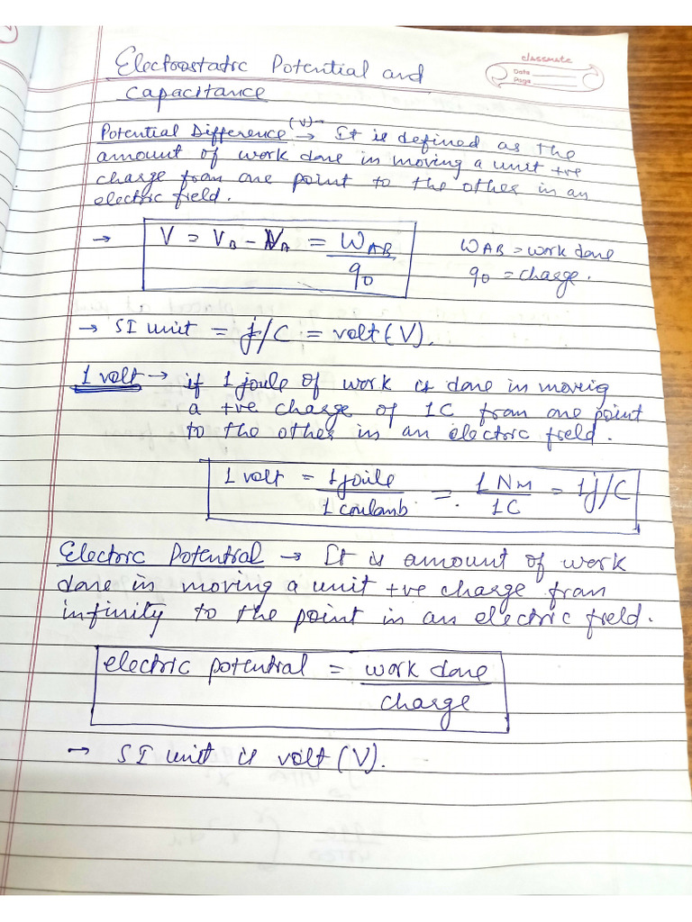 Chapter 2 - Electrostatic Potential and Capacitance | PDF