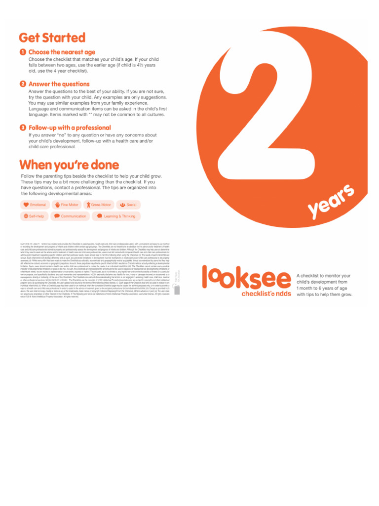 CH LookSee Checklist 2y | PDF