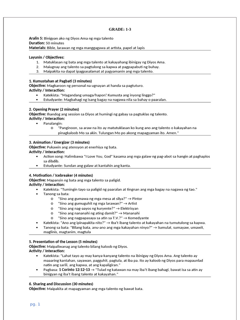 Lesson 5 | PDF