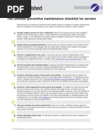 Cl014 Preventive Maintenance Servers