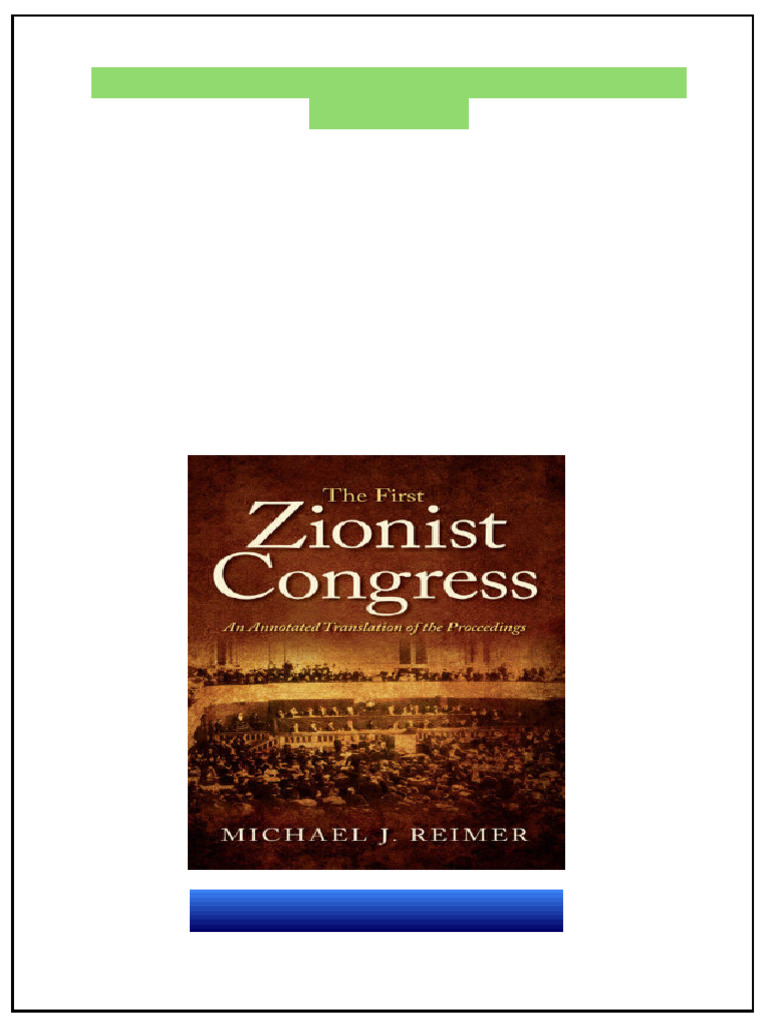 The First Zionist Congress Michael J Reimer sample | PDF | Zionism ...