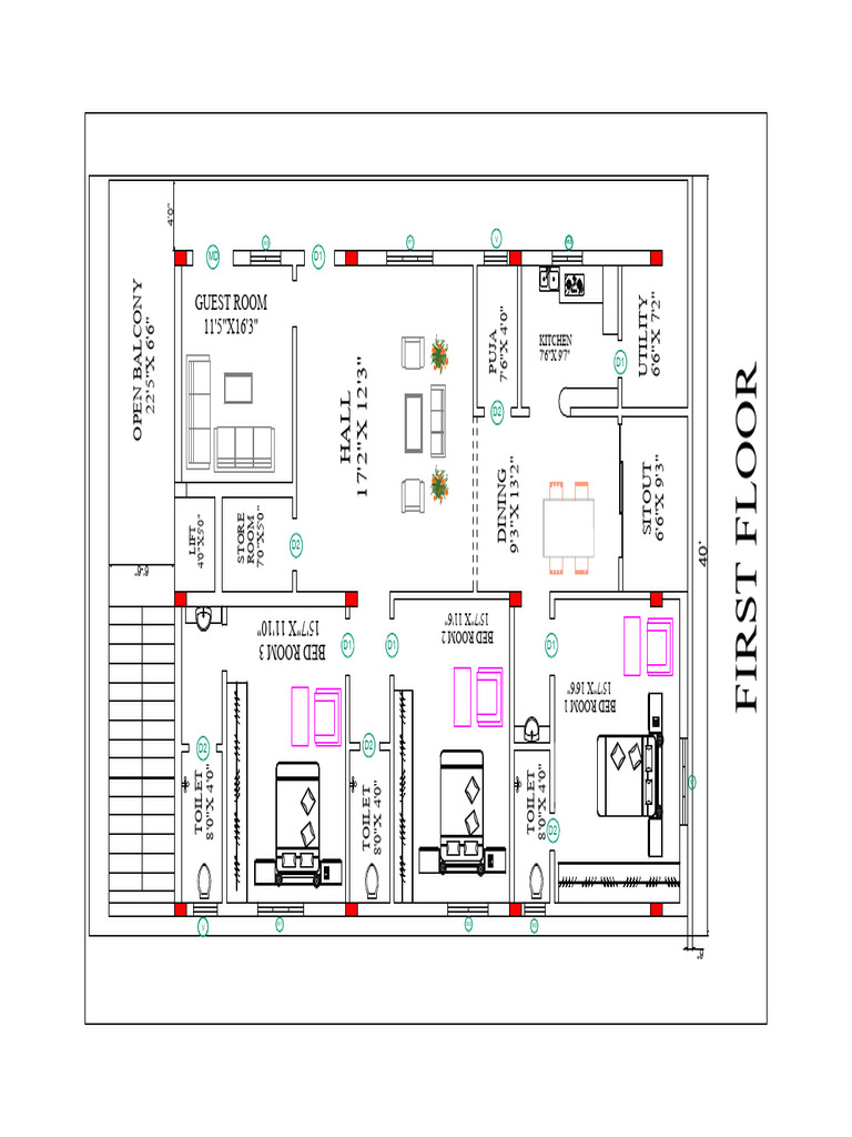 Detailed Floor Plan Dimensions | PDF