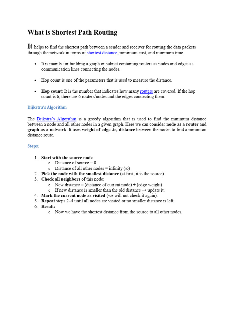 Shortest Path Merged | PDF