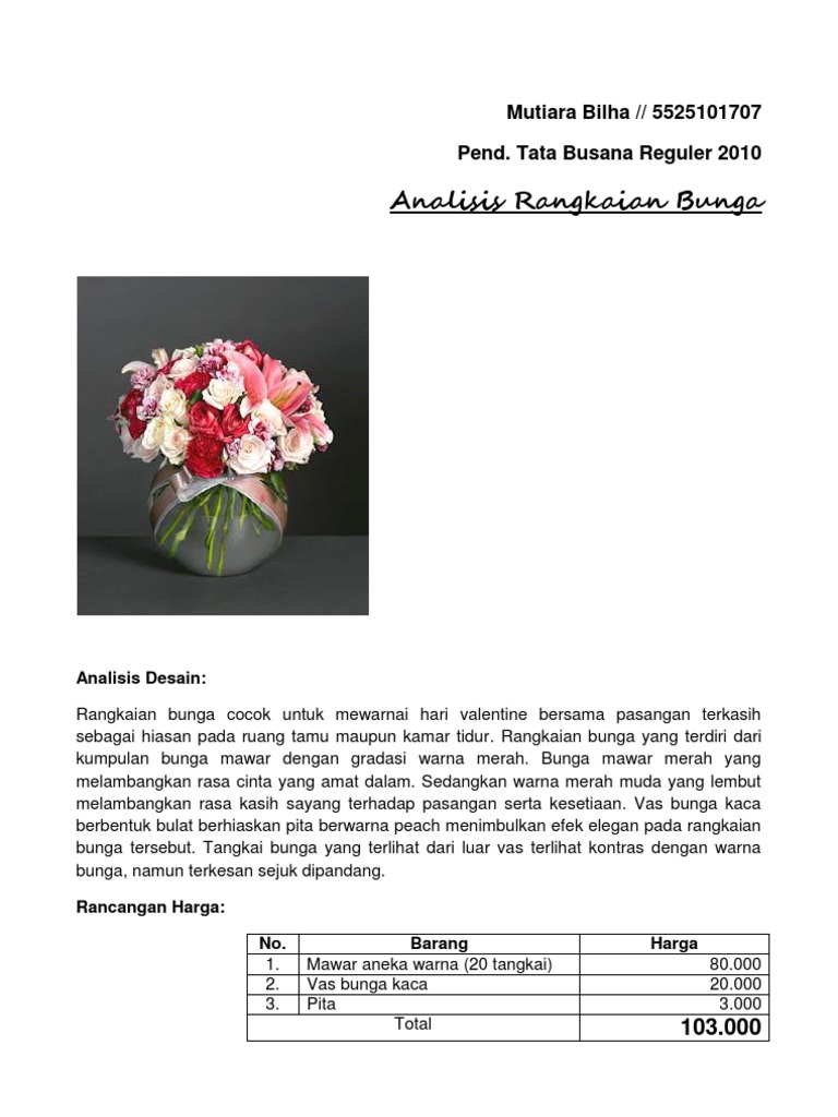 Analisis Rangkaian Bunga MB