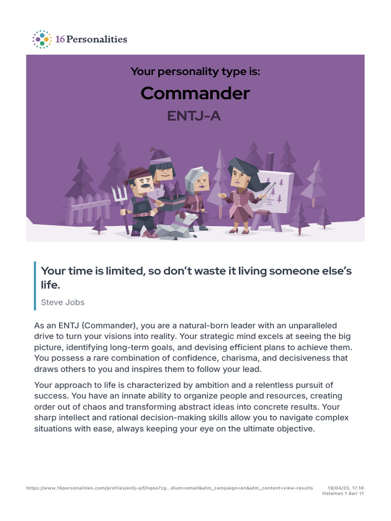 Understanding the ENTJ Commander Type | PDF | Psychological Resilience ...