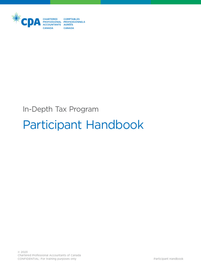 In-Depth Tax Program Participant Guide | PDF | Educational Technology ...