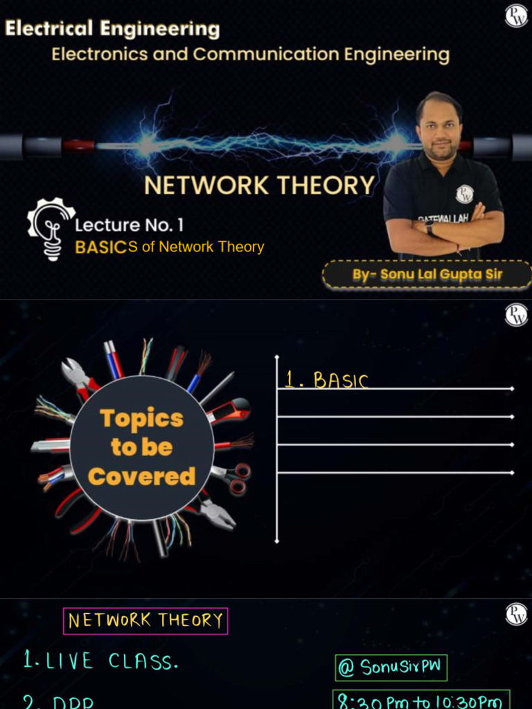 Basics of Network Theory 01 Class Notes PDF | PDF