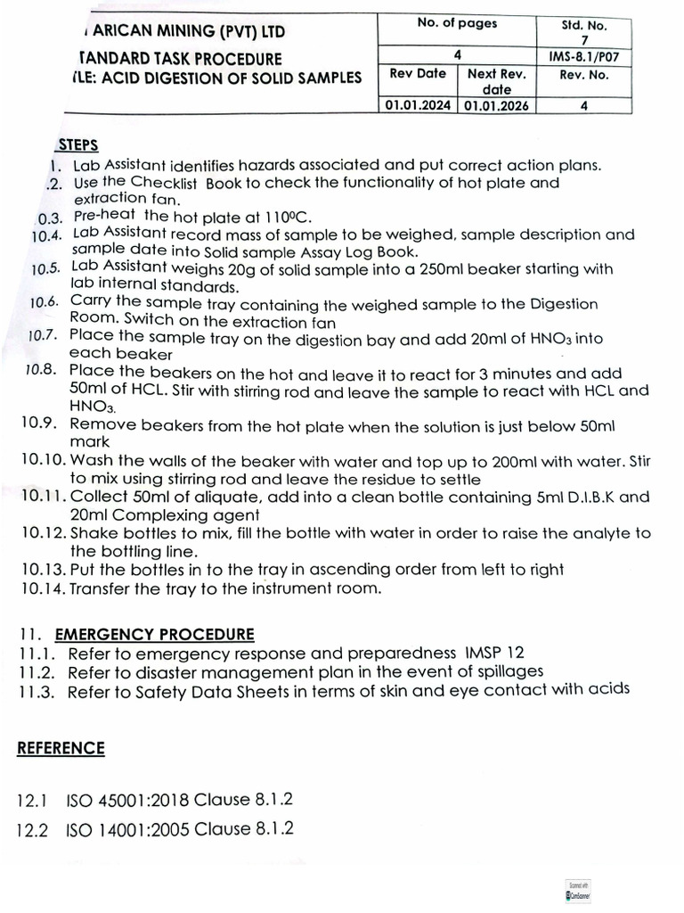 Lab SOPs | PDF