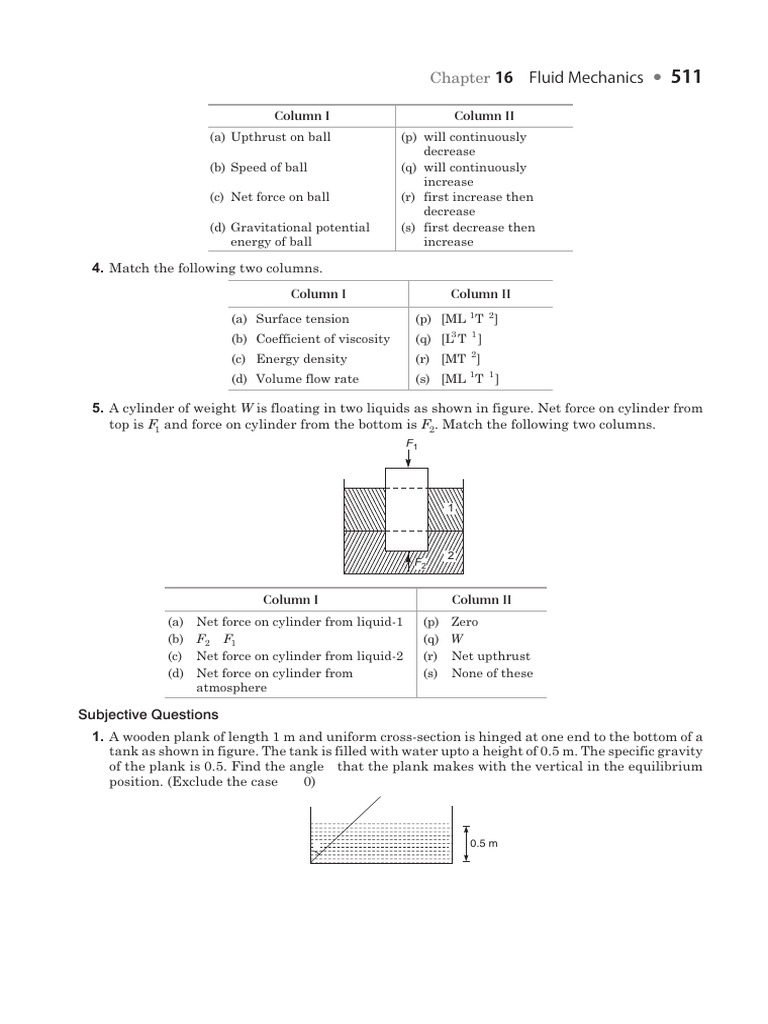 Fluid Mechanics Concepts and Problems | PDF | Density | Buoyancy