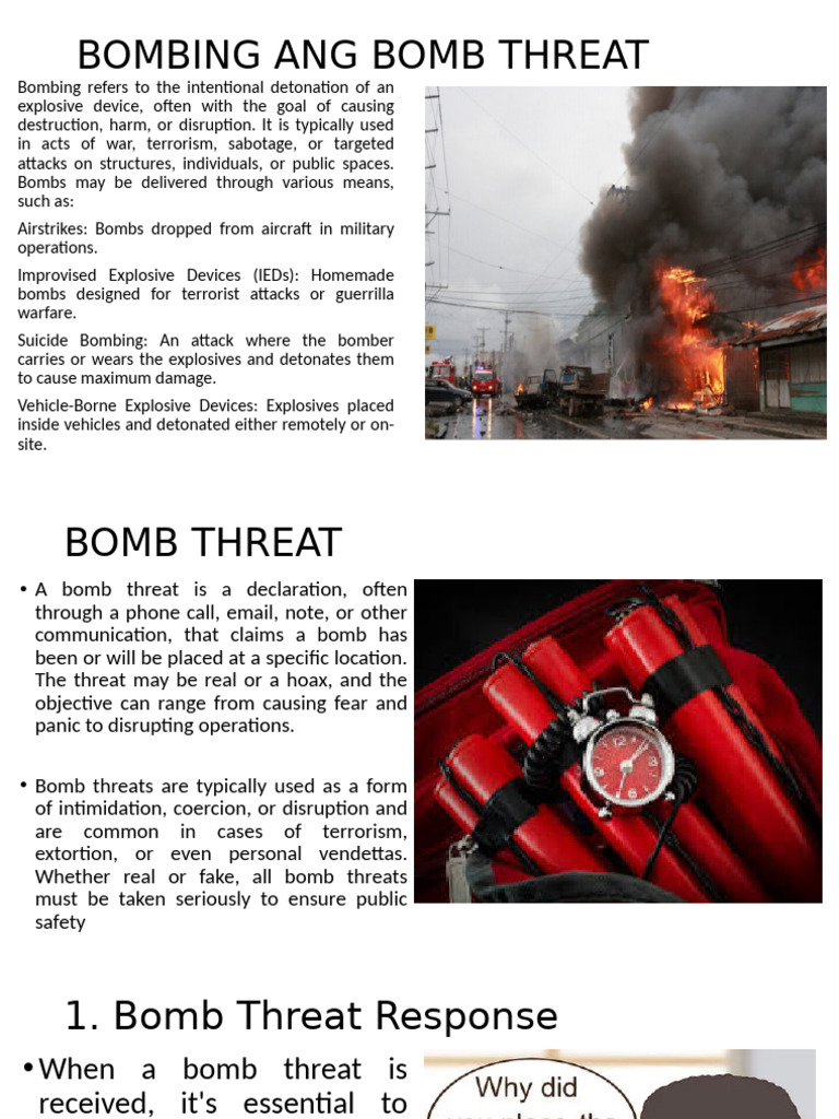 Bombing and Bomb Threat | PDF | Improvised Explosive Device | Bomb