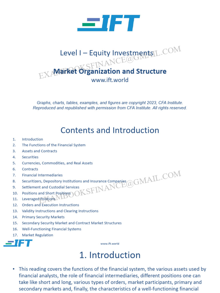 Market Structure in Equity Investments | PDF | Margin (Finance) | Short ...