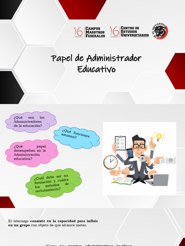 Tema 4. El Papel de Administrador Educativo | PDF | Planificación ...