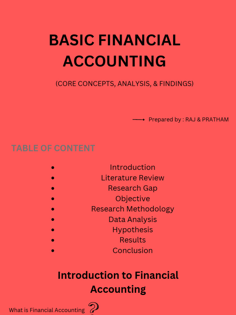Essential Concepts of Financial Accounting | PDF | Financial Accounting ...