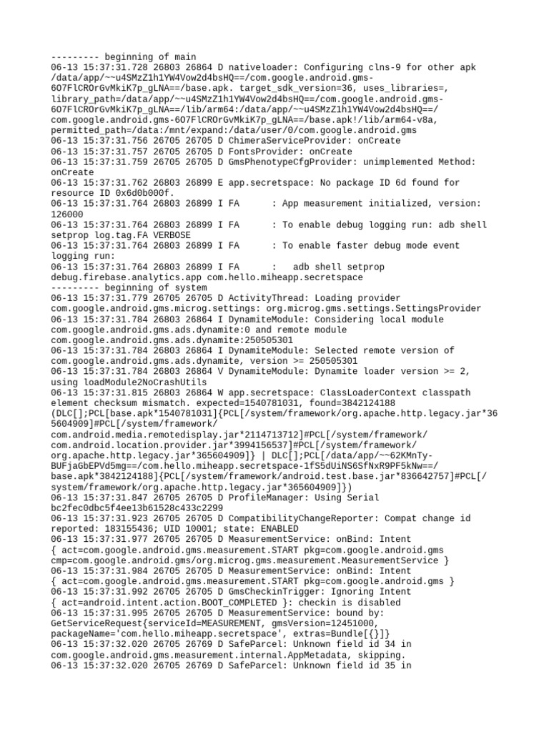 Android App Debugging Logs Analysis | PDF | Java (Programming Language ...