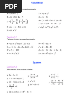Exercices d'automatisme en maths 3ème | PDF