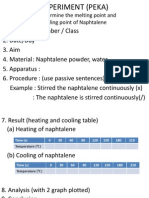 Experiment (Peka) Naphtalene