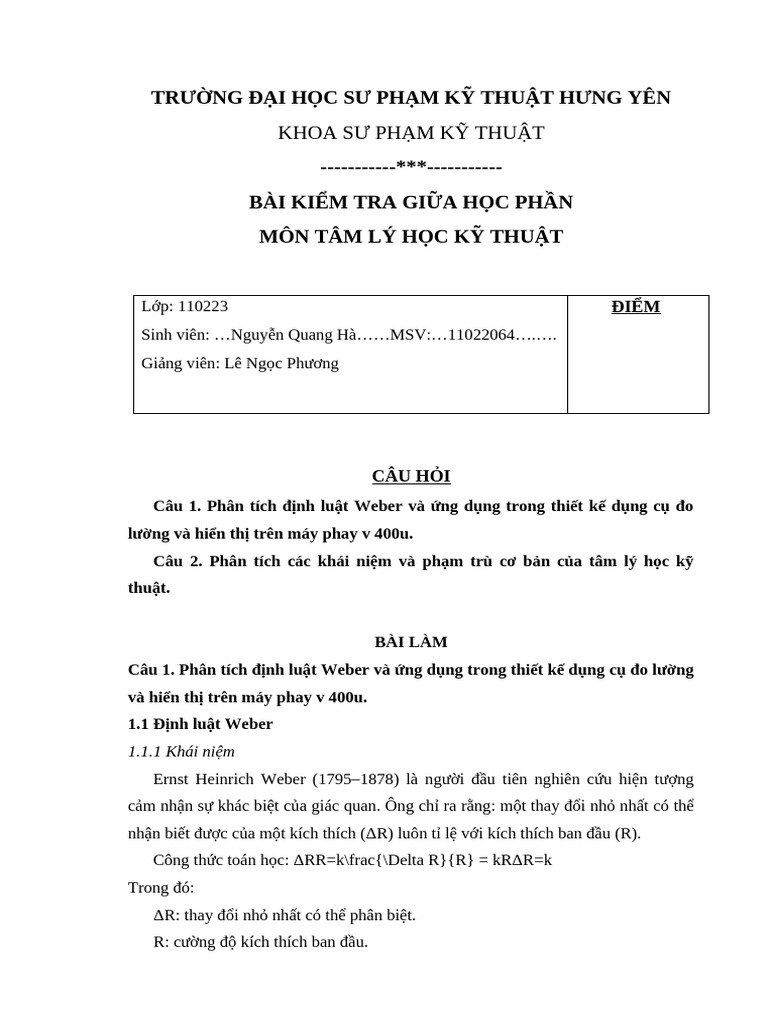Nguyenquangha TLHKT | PDF