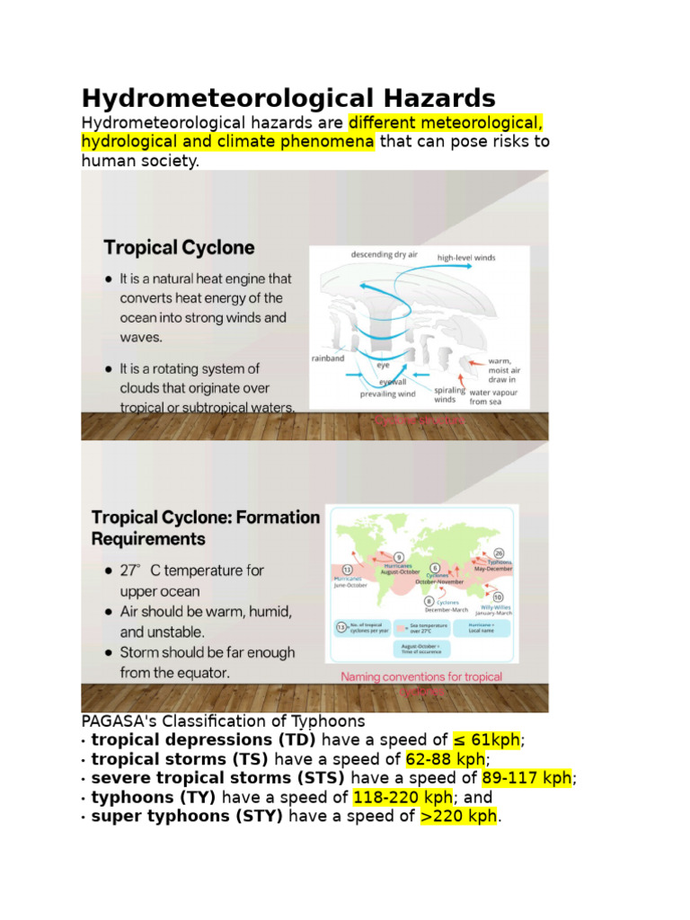 Understanding Hydrometeorological Hazards | PDF | Tropical Cyclones | Flood