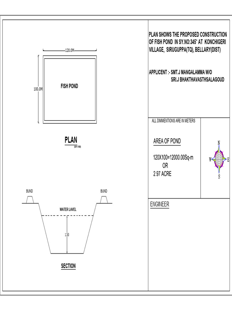 Fish Pond Plan | PDF