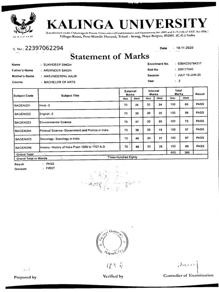 Marksheet 2 | PDF