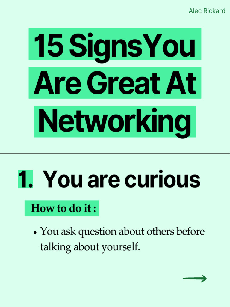 15 Signs You're a Networking Pro | PDF